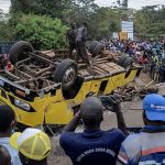 At least 21 killed after bus carrying people back from funeral crashes in Kenya