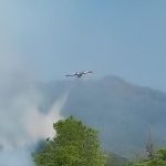 Visible from space: Vesuvius fire has three fronts still active, firefighters continue battle