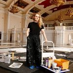 Lesia Khomenko unveils monumental train station artwork on Ukraine’s Independence Day
