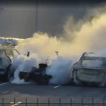 Massive fire at Tesla dealership burns dozens of EVs