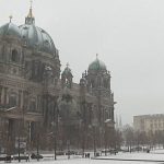 Snow covers Berlin as winter weather settles over the city