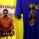 Venezuelan migrants in Peru sell T shirts of captured President Maduro