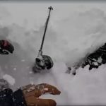 Dramatic rescue: Skier pulled alive from deep snow in California