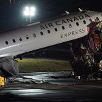 Two pilots killed after Air Canada plane collides with vehicle at New York’s LaGuardia Airport