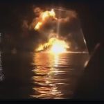 Video shows moment ship struck off Iraq