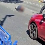 Video shows suspect approaching police after stabbing in north London