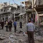 Israel destroyed a four storey house in overnight airstrike in central Gaza camp