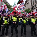 London police out in force as tens of thousands attend rival rallies