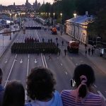 Russian soldiers rehearse Victory Day parade amid fears of Ukrainian attacks