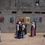 Young Palestinian artists in Gaza showcase war experiences through outdoor exhibition