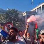 Greece protesters marched in Athens outside Israeli embassy