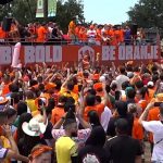 Dutch supporters bring sea of orange to World Cup host city