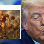 Trump ‘oil painting’ football image goes viral and sparks Pride Month jokes