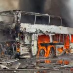 Video shows civilians taking cover during Russian strike on Sumy