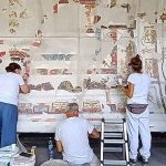 Pompeii unveils reconstructed frescoed banquet hall ceiling, as restoration continues