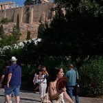 Greece’s tourist numbers have risen in 2026, but visitors are spending less