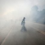 ‘Wall of fire’ forces sea evacuation in Greece as wildfires continue across Europe