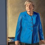 Hundreds of nostalgic Germans flock to see Angela Merkel’s portrait