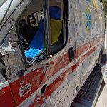 ‘This is not a film’: Bullet-riddled Ukrainian ambulance displayed by Russian embassy in Lisbon