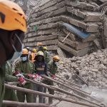 Kenya: huge piles of rubble after high-rise building collapses