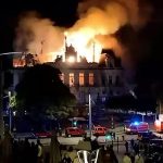 Historic Limoges town hall engulfed in flames amid protests in France