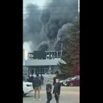 Footage shows smoke plumes after deadly strike on Russian factory